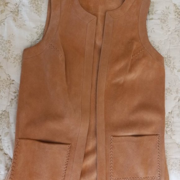 Vintage Authentic Leather Vest & Skirt - Picture 2 of 3